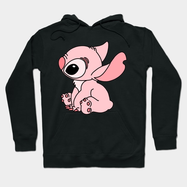 Pink-themed Stitch Hoodie by destinybetts